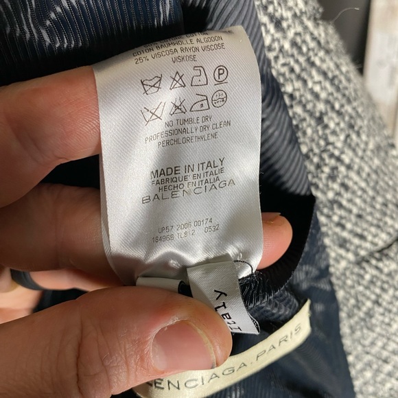 Balenciaga Grey Wool Coat Size oversized Small - Picture 5 of 5